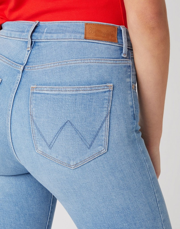 DAMSKIE SPODNIE JEANSOWE WRANGLER HIGH RISE SKINNY SOFT CLOUD W27H-ZI-29R 112128152