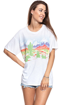 WRANGLER T SHIRT DAMSKI OVERSIZE TEE WHITE W7009EA12 112130870