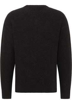 Męski Sweter Mustang Style Elwood Anthra Melange 1015822 4151 