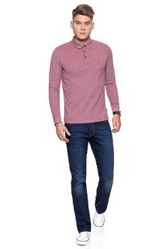 WRANGLER LS REFINED POLO BIKING RED W7A87K52G