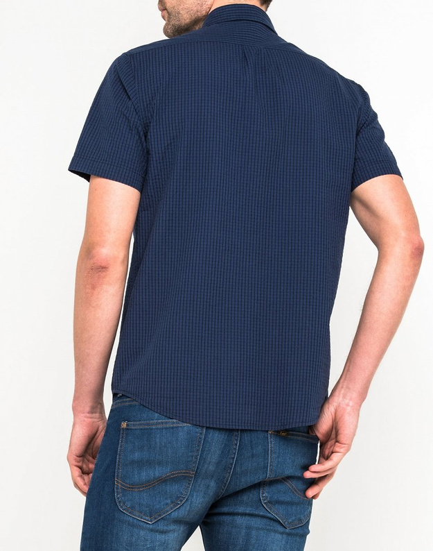 LEE BUTTON DOWN SS MĘSKA KOSZULA MATERIAŁOWA KRÓTKI RĘKAW NAVY DROP L886GDEE 112123643