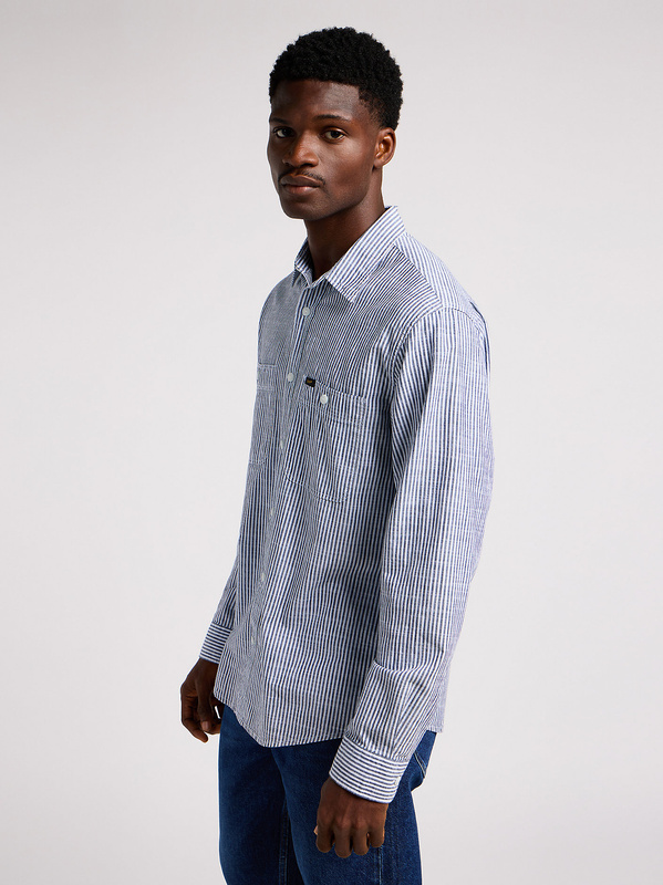 LEE MĘSKA KOSZULA LEE WORKER SHIRT 2.0 INDIGO HICKORY 112349939