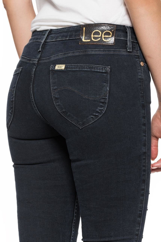SPODNIE LEE DAMSKIE SKIN TO SKIN BLACK SLASHED L528WSSW