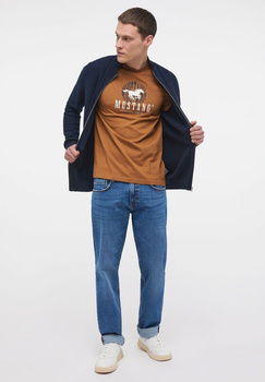 Mustang Style Edgar Zip Cardigan Total Eclipse 1014116 5226 MĘSKI SWETER