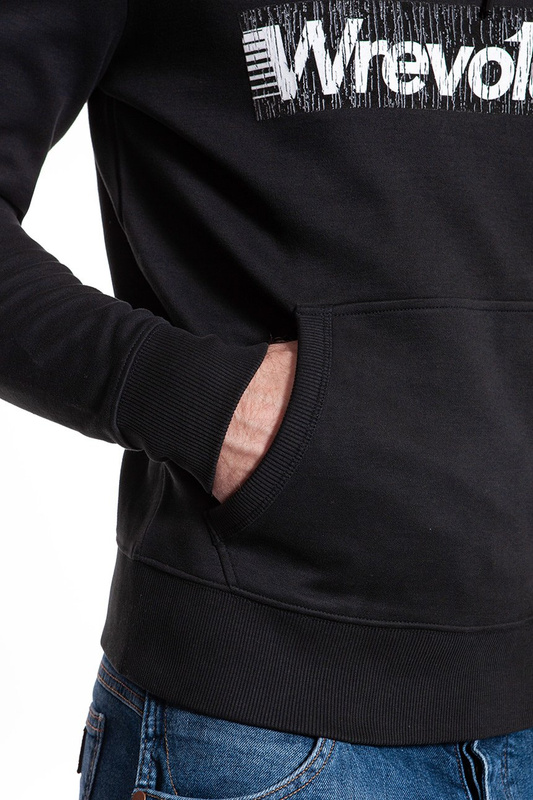 BLUZA WRANGLER MĘSKA HOODIE BLACK W6560IH01 112130572