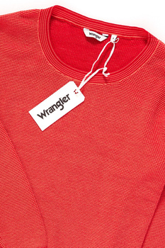 DAMSKI SWETER WRANGLER TWO TONE KNIT GLOW ORANGE W81081P48 112132226