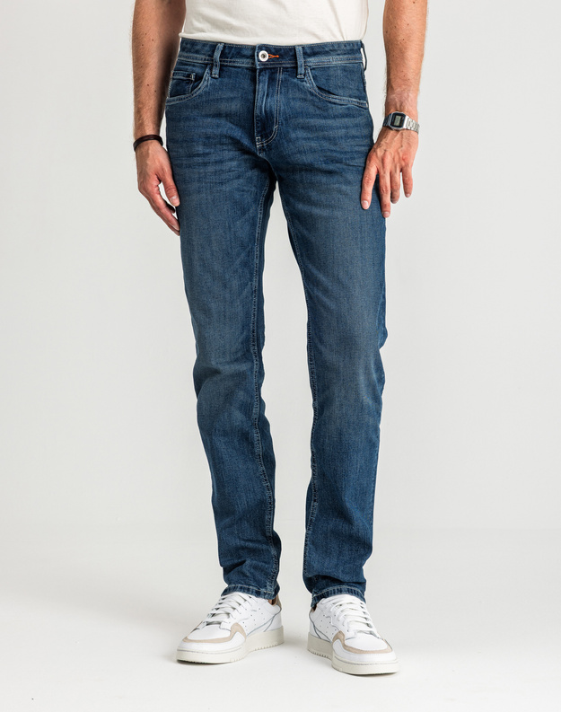 Męskie Spodnie Jeansowe Marvin Straigh Used Mid Stone Blue Denim Proste 1047981 10119