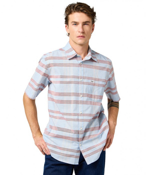 MESKA KOSZULA WRANGLER SS 1 PKT SHIRT NIAGARA MIST 112362756