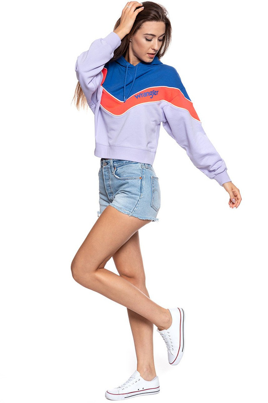 BLUZA WRANGLER 80´S HOODY TURKISH SEA W6084IG86 112130458