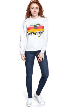 BLUZA WRANGLER 80´S RETRO SWEAT WHITE W6N0HO989 112130773