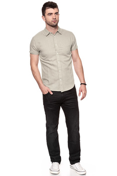 KOSZULA MĘSKA KRÓTKI RĘKAW WRANGLER SS 1PKT SHIRT PLAZA TAUPE W5860LOU5 112129512