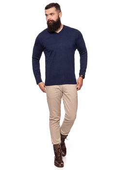 LEE V NECK KNIT MEDIEVAL BLUE L84OAH13