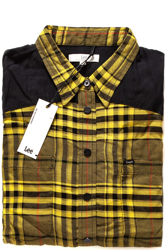 KOSZULA LEE FABRIC MIX SHIRT LEMON ZEST L45LPXMM 112110280