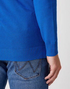 WRANGLER CREW KNIT MĘSKI SWETER BLUE W8P2PDX05 112132412