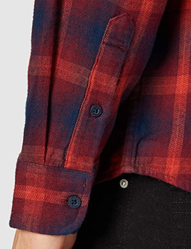 LEE BUTTON DOWN MĘSKA KOSZULA MATERIAŁOWA W KRATĘ REDRUM L880QCOW 112123392