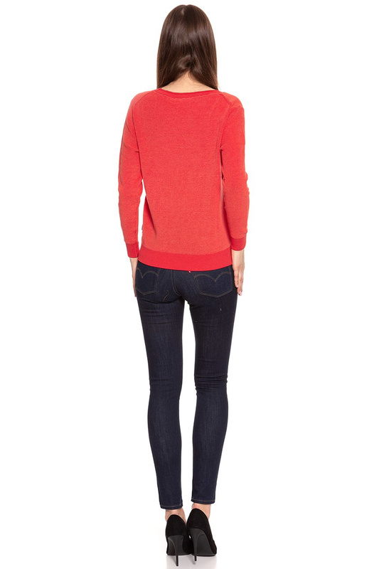 DAMSKI SWETER WRANGLER TWO TONE KNIT GLOW ORANGE W81081P48 112132226