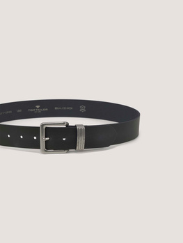 TOM TAILOR MĘSKI PASEK SKÓRZANY KLASYCZNY SKÓRA TG1008R15/791 40mm Gürtel BLACK