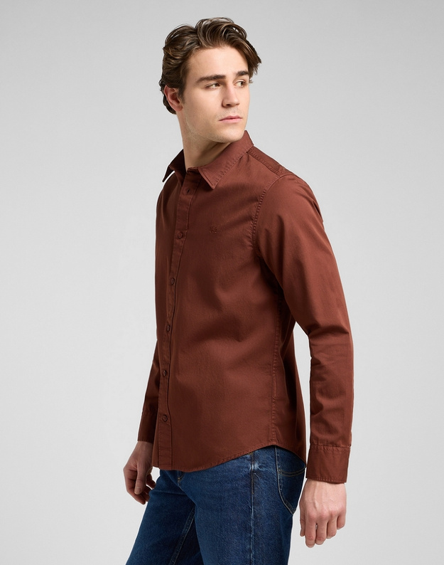MESKA KOSZULA LEE PATCH SHIRT LUXE BROWN 112370549