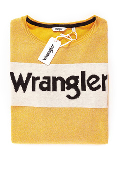DAMSKI SWETER WRANGLER INTARSIA KNIT HONEY GOLD W8103PPU8 112132220