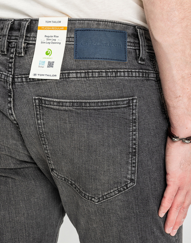 Męskie Spodnie Jeansowe Tom Tailor TTJOSH REGULAR grey denim 1048363 10210