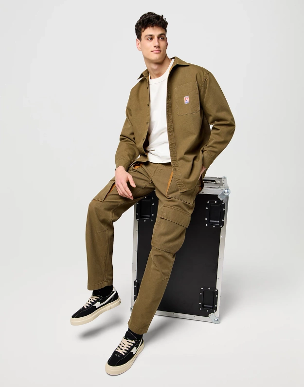 MESKIE SPODNIE WRANGLER CJ REL CARGO PANT BEECH 112370984