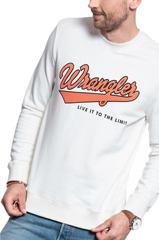 BLUZA WRANGLER SEASONAL LOGO SWEAT OFF WHITE W6A5HA737 112130660
