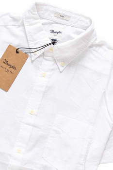 WRANGLER 1PKT BUTTON-DOWN SHIRT WHITE W5968MX12