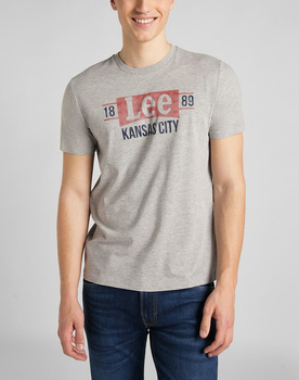 LEE TEE MĘSKI T-SHIRT GREY MELE L64CFQ37 112140478