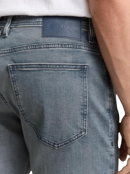 Męskie Spodnie Jeansowe Tom Tailor TTMARVIN STRAIGHT mid stone blue grey denim 1048364 10162