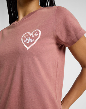 DAMSKA KOSZULKA LEE SMALL LOGO TEE HENNA 112363636