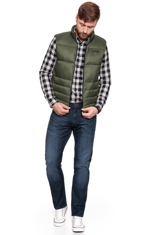 WRANGLER PUFFER VEST DUSTY OLIVE W4723X445S 112129009