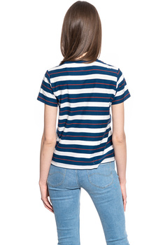 LEE RELAXED POCKET TEE DAMSKI T-SHIRT KOSZULKA W PASKI WASHED BLUE L40RYHLR 112108721