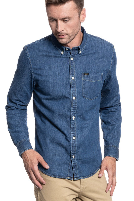 LEE LEE BUTTON DOWN DIPPED BLUE L880PLLA 112123377