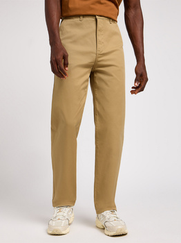 LEE MĘSKIE SPODNIE MATERIAŁOWE LEE RELAXED CHINO CLAY 112342933