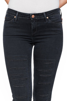 SPODNIE LEE DAMSKIE SKIN TO SKIN BLACK SLASHED L528WSSW