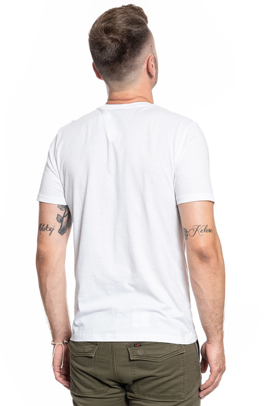 MĘSKI T-SHIRT LEE SMALL LOGO TEE BRIGHT WHITE L62GFQLJ 112114586