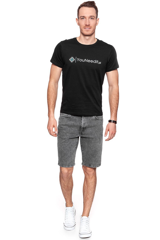 KRÓTKIE SPODENKI WRANGLER DENIM SHORT BLEACHED BLACK W14CRA24P 112126620
