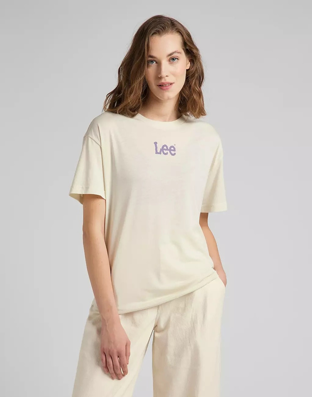 LEE RELAXED CREW TEE DAMSKI T-SHIRT WHITE L43PBYT 112143989