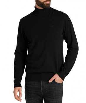 MĘSKI SWETER LEE HIGH NECK KNIT BLACK L83CKF01 112140919