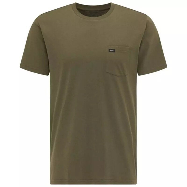 LEE POCKET TEE MĘSKI T-SHIRT KOSZULKA LOGO OLIVE GREEN L63JFQNX 112140456