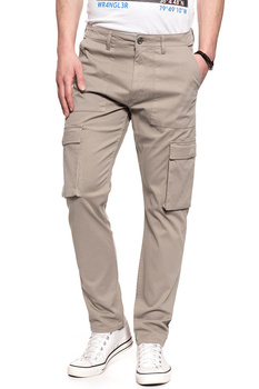 WRANGLER SPODNIE MĘSKIE CARGO PANTS BEIGE W15EA4XBB 112126801