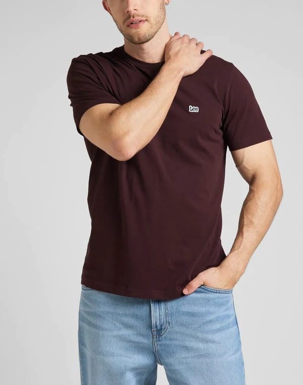 LEE SS PATCH LOGO TEE MĘSKI T-SHIRT LOGO VELVET BEET L60UFQ74 112321764