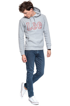 BLUZA LEE SEASONAL LOGO HOODY GREY MELE L81YSOMP 112121963