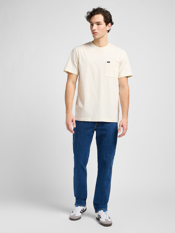LEE MĘSKA KOSZULKA LEE RELAXED POCKET TEE ECRU 112342986