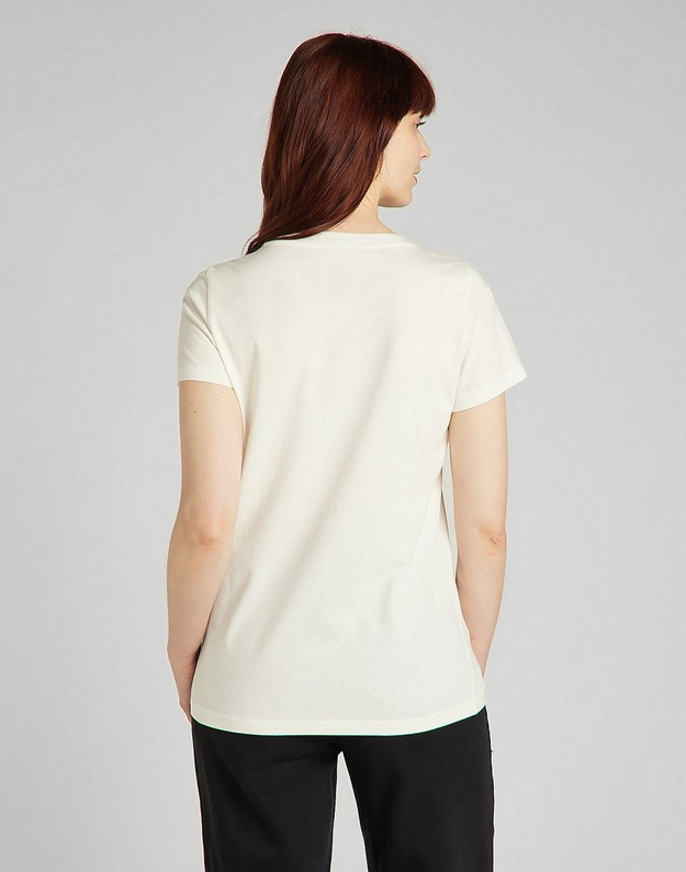 LEE GRAPHIC TEE DAMSKI T-SHIRT KOSZULKA WHITE CANVAS L41UFERR 112140053