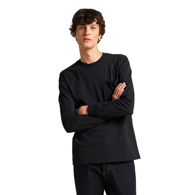 LEE LS POCKET TEE REGULAR FIT MĘSKI LONGSLEEVE KOSZULKA LOGO BLACK L64QSW01 112115878