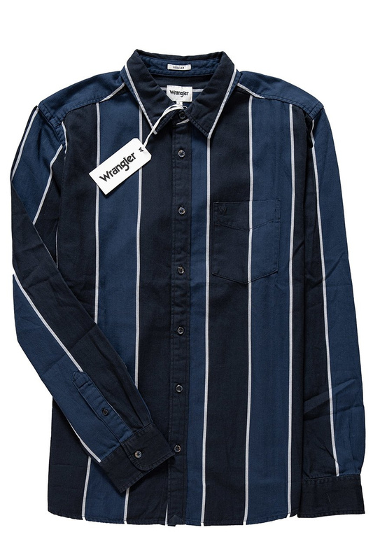 KOSZULA WRANGLER LS 1PKT SHIRT DARK NAVY W5760MZAE 112129439