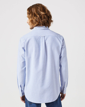 WRANGLER LS SHIRT MĘSKA KOSZULA W PASKI Z DŁUGIM RĘKAWEM BLUE STRIPE 112352839 W592016817