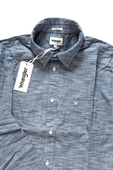WRANGLER LS 1PKT SHIRT NAVY W5760OO35 112129450