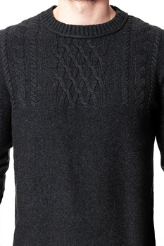 MUSTANG Heavy Knit Jumper Czarny 1006716 4151 